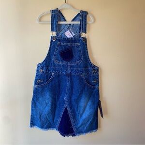 Vintage 90s Denim Jean Overalls Jumper Girls 6X NWT